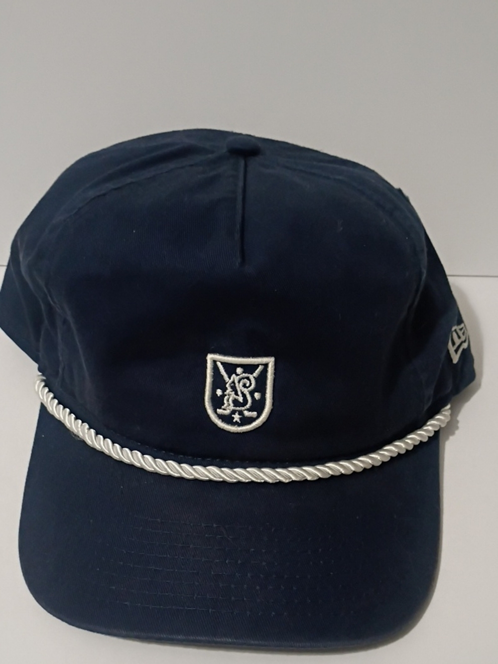 Brook Hollow Golf Club New Era Golf Navy Cap with White Rope and Crest